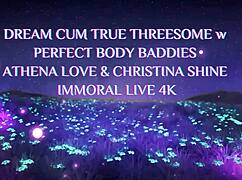 Christina SHINE rides COCK cowgirl in ffm GROUP with BLONDE big TITS babe