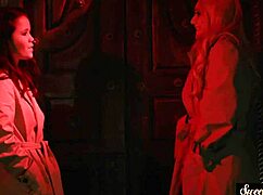 cocksucking milf teaches teen to ride stiff dick in taboo threesome