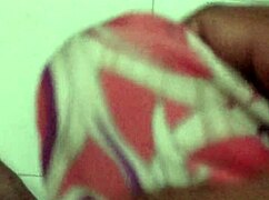 indian neighbor aunt in silk saree masturbates to cum