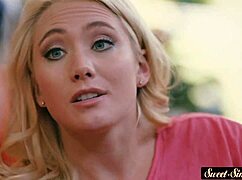 cocksucking milf teaches teen to ride stiff dick in taboo threesome