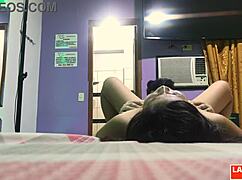Room casting 9 Esther from Chiclayo spreads her legs wide for pussy licking and loves every second