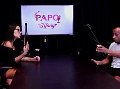 Watch this delicious mulata suck big black cock like a pro on sheer red