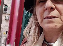 french housewife slave flashes and endures city humiliations on 2025 outing