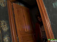 Tuktukpatrol's horny Thai babe sucks big cock bent over then cum covered