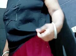 desi boudi rides servant cock wildly in bathroom fuck