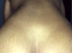 amateur curvy cowgirl riding leads to accidental creampie in fishnets