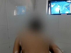 Wow! Pinay girl teases with wet shower show in bathroom before work starts!