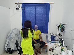 i'm such a slutty fashion designer flashing my big natural tits everywhere at work now