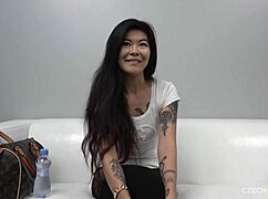 akasha coliun stars in her czech casting as asian beauty