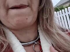 french housewife slave flashes and endures city humiliations on 2025 outing