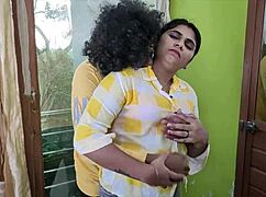 horny indian college girl sneaks to private room for boyfriend's hard pounding