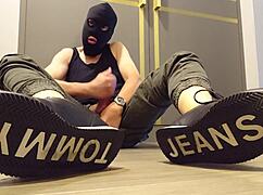 wanking hard in my favorite sneakers feels so damn good today