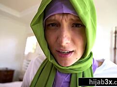 bored muslim teen babe rides cock deep during muharram 😈🍆