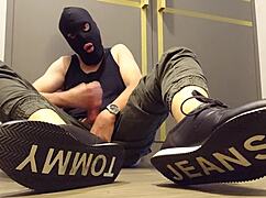 wanking hard in my favorite sneakers feels so damn good today