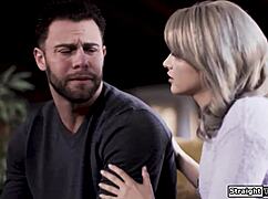 Man, this petite teen's tight ass takes stepdad's hard pounding