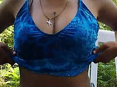 She gives me a blowjob out in the woods damn