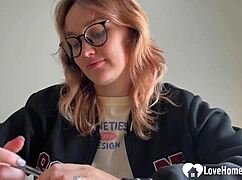 Hey Redhead Cutie, Bound Tight in Rope While Teasing Her Slutty Stockings!