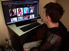 Anastasia valentine's ebony fembot blowjob ends in hot facial cumshot
