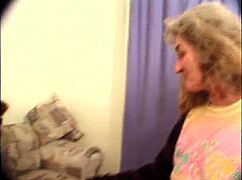 step grandma whore sucks deep throats and takes face fuck cum