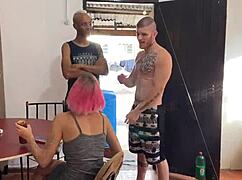 Carmona's wild friend fucks my ass bareback in backyard!