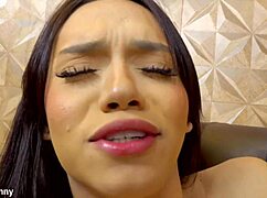 whoa trans stunner gabrielly ferraz stuffs massive dildo deep in her tight ass 😈🍑🔥