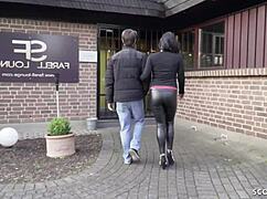 german teen gets her first brutal fisting at porno casting interview then swallows cum