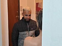 electrician fixes house and scores hot interracial bathroom gift