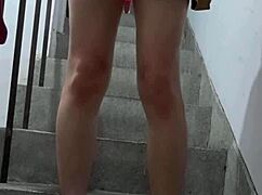 Shemale Ting Xuan Vibes Her Ass in Stairwell Tease