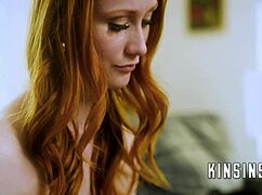 family trains scarlet's virgin pussy in taboo redhead mommy group