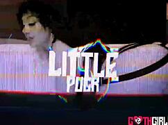 sexy goth babe teases then rides huge cock with puck fuckable skills