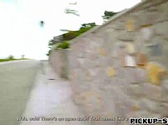 silvia dellai takes euro cash for outdoor shaved pussy pounding