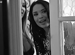 New year big tits babes Anissa Kate Marica Chanelle STRAPON FUCK before party