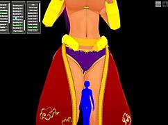 shantae can't stop squeezing her massive hentai tits in game