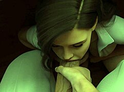 hot girl fingers herself for teacher then deepthroats his monster cock game in bio