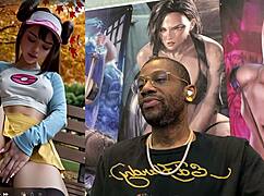 Cum Covered Transgender Babe with Petite Waist and Big Breasts Gets BBC Ass Fucked