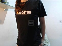 cute latina princess dances bedroom live till fully nude