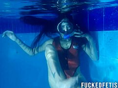 wanna see helen star's skinny latina body masked underwater in the pool?