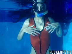 wanna see helen star's skinny latina body masked underwater in the pool?