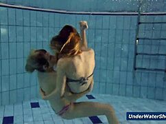 horny bikini teens rip clothes and strip nude in pool play 😏🏊‍♀️