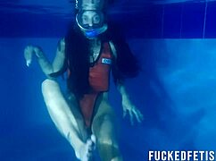 wanna see helen star's skinny latina body masked underwater in the pool?