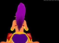 shantae can't stop squeezing her massive hentai tits in game