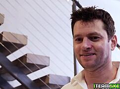 ella gropes stepdad's monster cock then rides with big tits bouncing cowgirl doggystyle