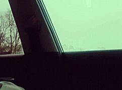 Skinny Chick Dances on BBC in Car Before Outdoor Pound?