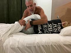 i wake up my wife's friend for some fun and she enjoys it twice with tongue and dick