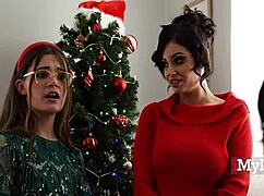 Daisy Fuentes Juniper Ren Give MILFs Sex Toys at Xmas Turning Wild FFM Threesome