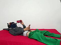 step-siblings get naughty fucking alone at home