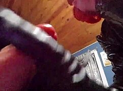 imagine her sub domming that dummy just for kinky fun in latex boots