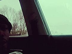 Skinny Chick Dances on BBC in Car Before Outdoor Pound?