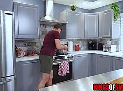 Fat ass stepsis ditches dildo for bro's hard cock pounding