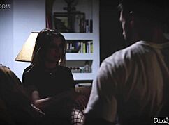 teacher's young teen gf in lingerie deepthroats his monster cock 😩💦